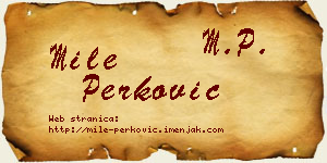Mile Perković vizit kartica